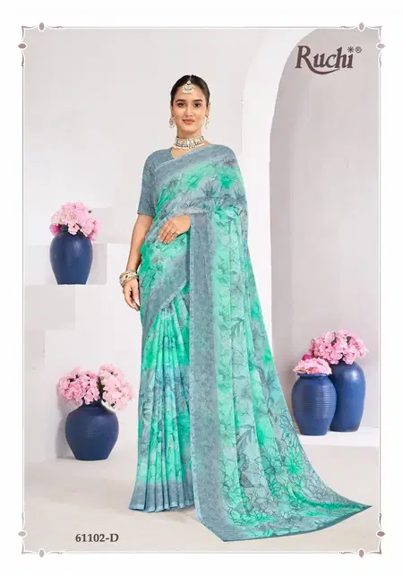 Star Chiffon 224 By Ruchi Chiffon Dailly Wear Saree Wholesalers In Surat